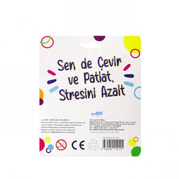 Pop İt Renkli Stres Çarkı - 2