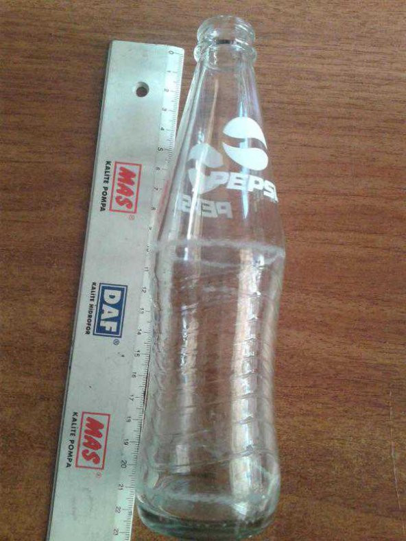 ESKİ PEPSİ COLA ŞİŞESİ BAKKALİYE BEYAZ BASKI