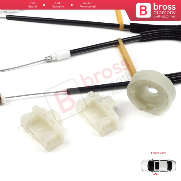 VW Polo MK3 6N1 6N2 Hatchback 1994-2001 4/5 Kapı 6N4837461 İçin Ön Sol Kapı Cam Kriko Tamir Seti - 5