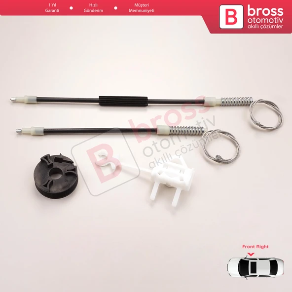 Fiat Albea Siena Palio MK1 171 172 178 1996-16 4/5 Kapı İçin Elektrikli Ön Sağ Cam Kriko Tamir Seti - 2