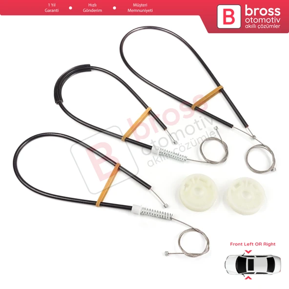 Smart Roadster 452 2003-2005 Coupe Convertible İçin Ön Sağ veya Sol Cam Kriko Tamir Seti - Resim 1