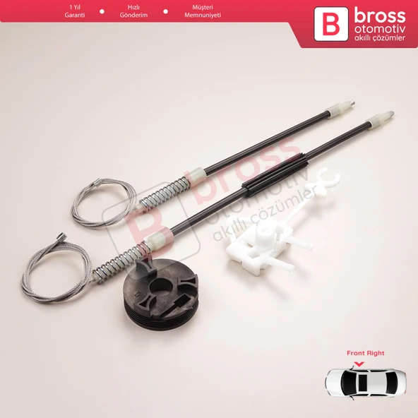 Fiat Albea Siena Palio MK1 171 172 178 1996-16 4/5 Kapı İçin Elektrikli Ön Sağ Cam Kriko Tamir Seti - 4