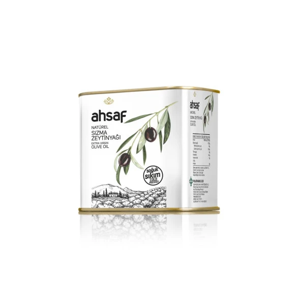 Ahsaf Soğuk Sıkım Zeytinyağı (Sızma) 500 Ml