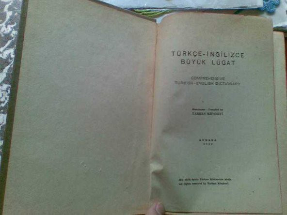 TÜRKÇE İNGİLİZCE BÜYÜK LUGAT1959 TARHAN KİTABEVİ - 1