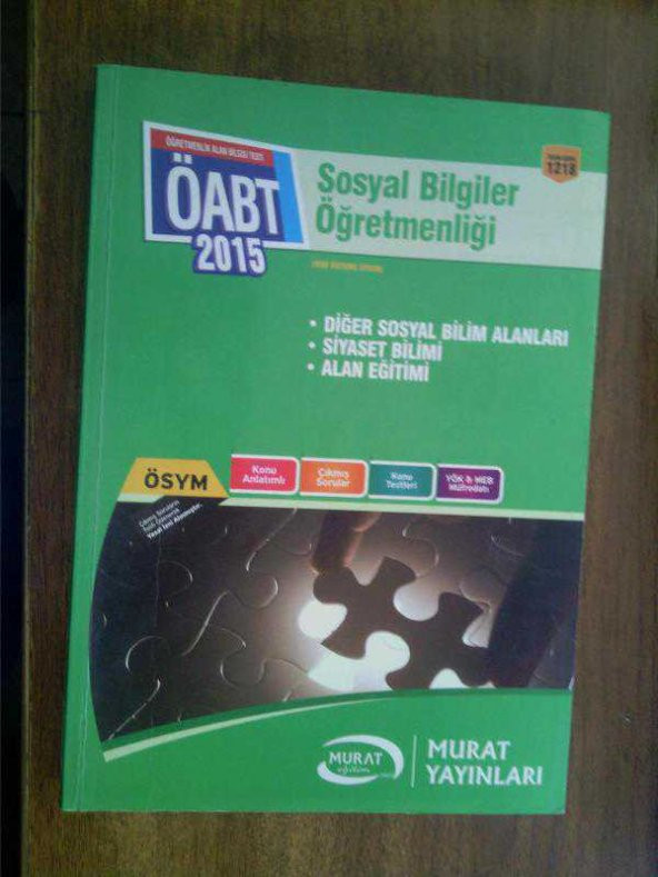 ÖABT 2015 SOSYAL BİLGİLER ÖĞRETMENLİĞİ