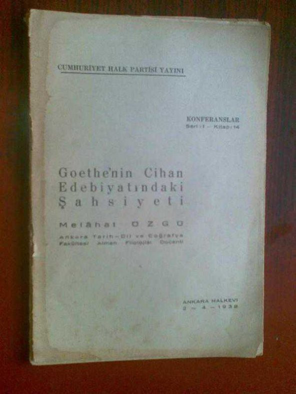 MELAHAT ÖZGÜ GOETHENİN CİHAN EDEBİYATINDAKİ193 - 1