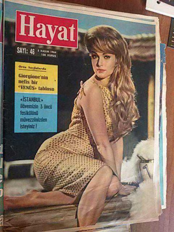 HAYAT 46 5 KASIM 1964 ŞAH RIZA PEHLEVİ-URSULA ANDRESS-SOPHİA LOREN