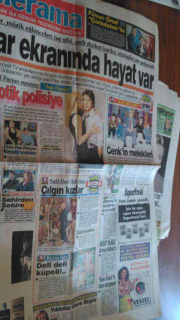 SABAH TELERAMA 20 ARALIK 1992 CENK KORAY-AL PACİNO OYNUYOR-AŞK DENİZİ - 1