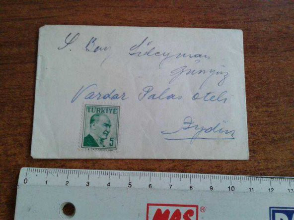 VARDAR PALAS OTELİ AYDIN 2 PUL VE ZARF 1958 DAMGALI-TÜRKİYE ÇOCUK ESİRGEME KURUMU ŞEFKAT PULLARI 1 K