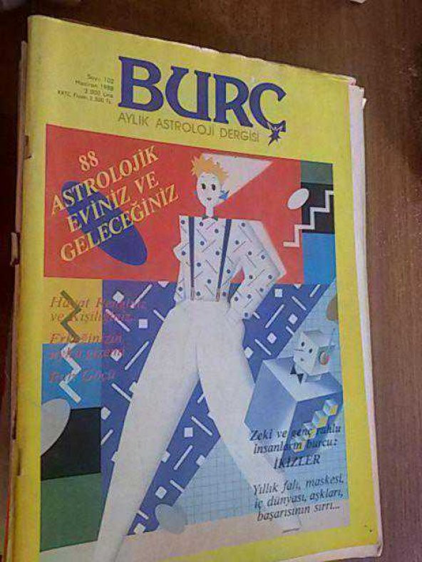 BURÇ AYLIK ASTROLOJİ DERGİSİ HAZİRAN 1988 RUH GÖÇÜ-ZEKİ VE GENÇ RUHLU İNSANLARIN BURCU İKİZLER
