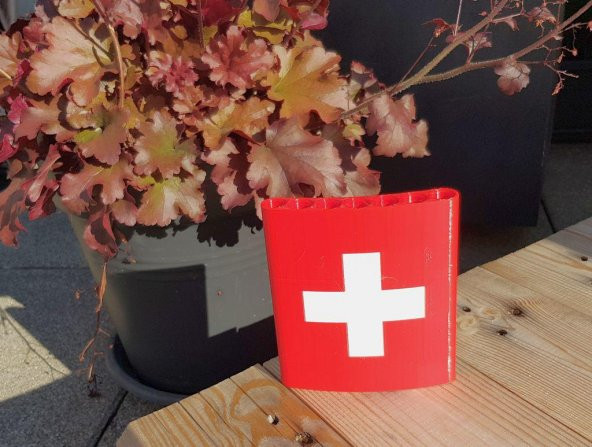 İsviçre Bayrağı İle Okçuluk Cebi Titremesi Plastik Aparat