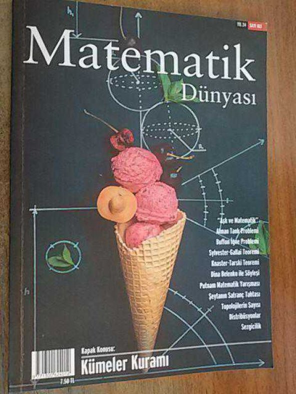 MATEMATİK DÜNYASI SAYI-103 KÜMELER KURAMI-DİNA BELENKO İLE SÖYLEŞİ-TOPOLOJİLERİN SAYISI