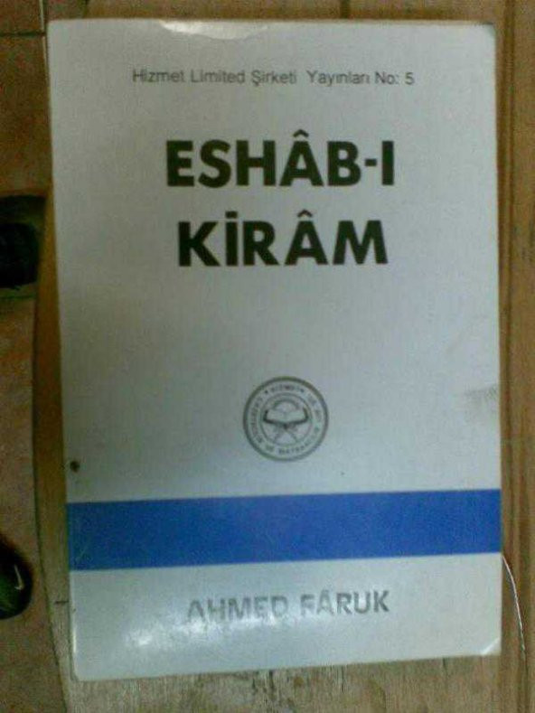 ESHAB I KİRAM AHMED FARUK  1984