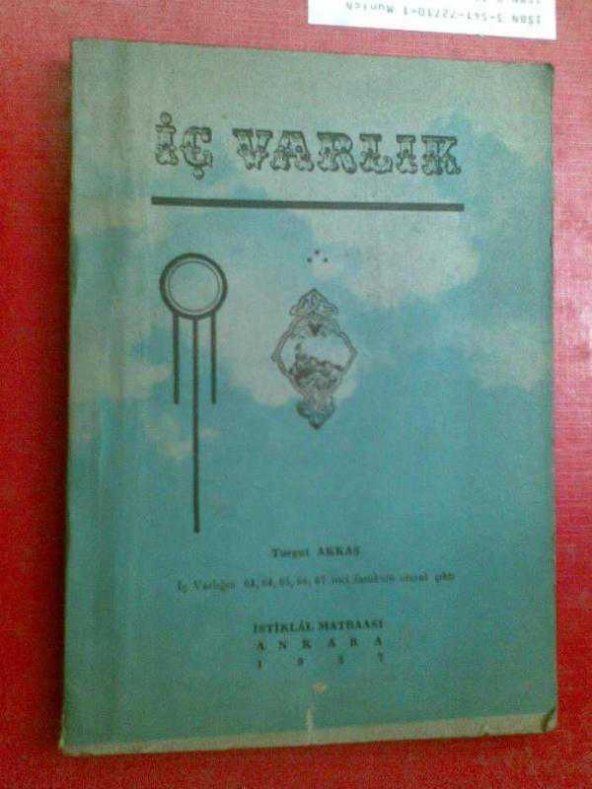 İÇ VARLIK 1957 TURGUT AKKAŞ