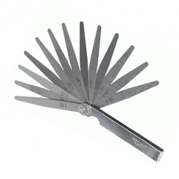 Dw Sentil Filler Feeler Çakısı Boşluk Ölçme 13 Yaprak 300 mm (0.05-1.00 mm) - 2