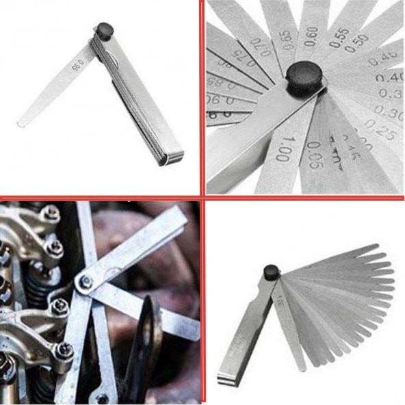 Dw Sentil Filler Feeler Çakısı Boşluk Ölçme 13 Yaprak 300 mm (0.05-1.00 mm) - 3