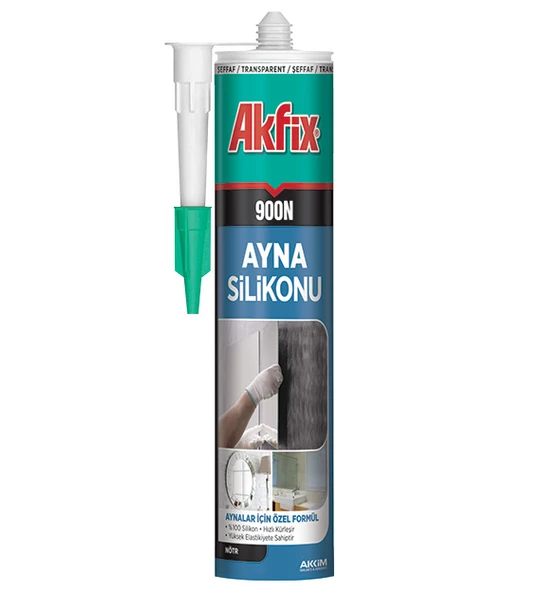 Akfix 900N Nötr Şeffaf Ayna Silikonu 310 ml - 5