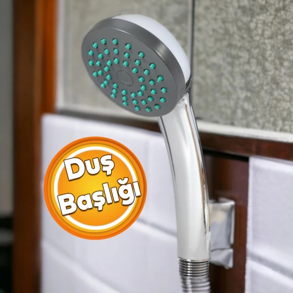 Banyo Aksesuar Duş Telefon Başlığı Yuvarlak Klasik Tek Fonksiyonlu Güçlü Su Fışkırtma El Başlık