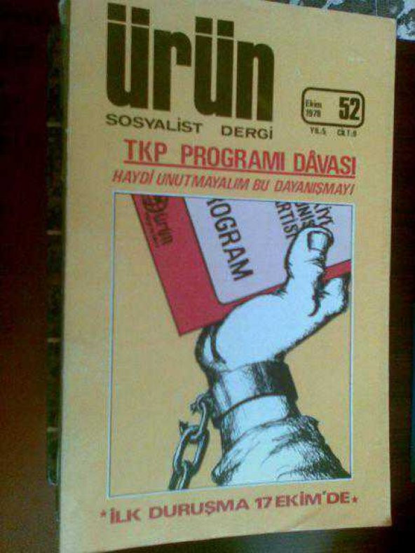 ÜRÜN 52 SOSYALİST DERGİ EKİM 78/TKP PROGRAM DAVA