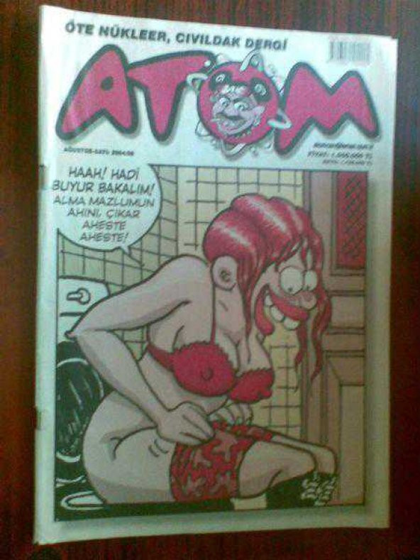 ATOM 2004/08 - MİZAH DERGİSİ -KARİKATÜR-ÇİZGİ - 1