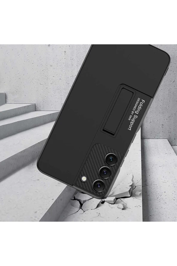 Galaxy S22 Plus Wireless Şarj Destekli Kılıf Standlı Ays Kapaklı - Resim 12