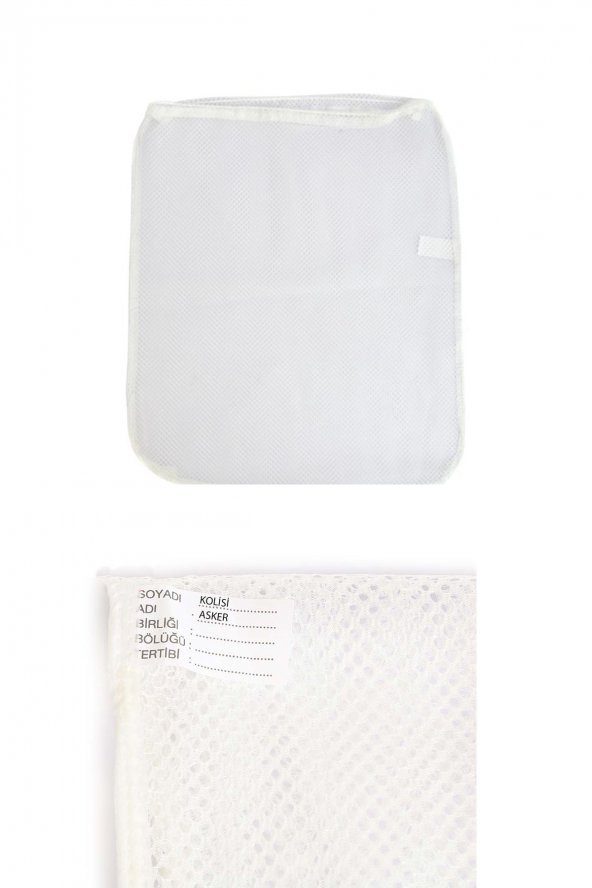 Ad-Soyad Etiketli Çamaşır Yıkama Filesi - Asker Malzemeleri (50x40)