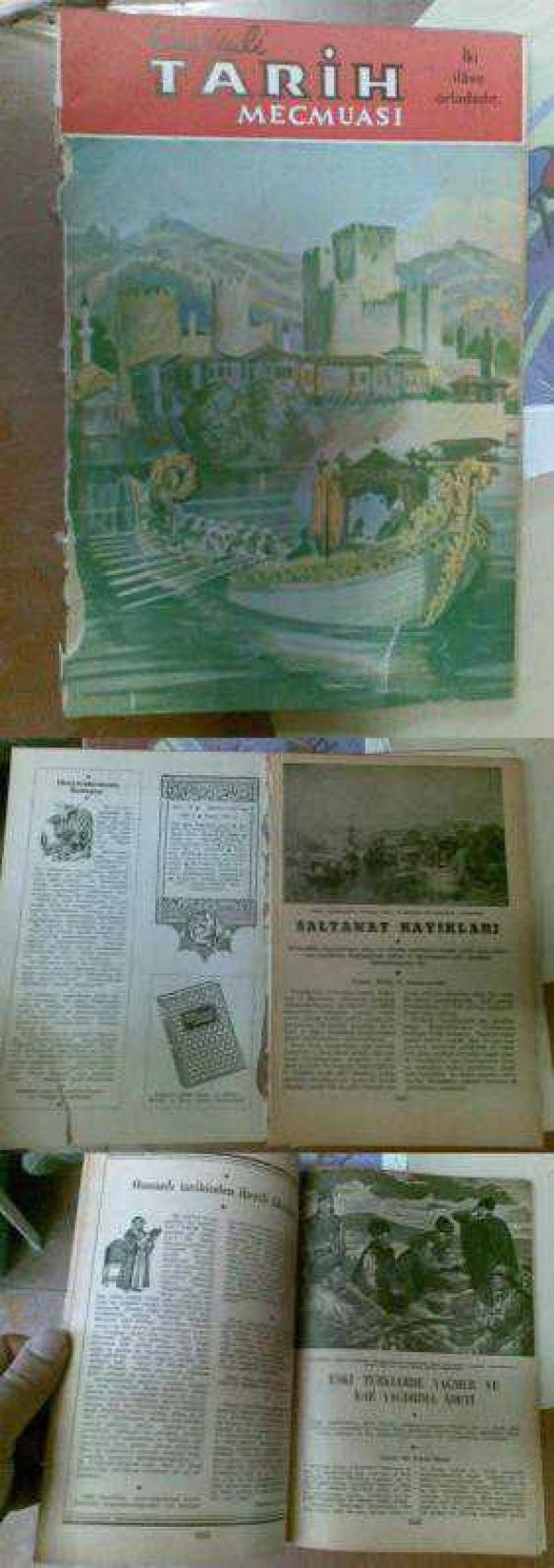 RESİMLİ TARİH MECMUASI 44 AĞUSTOS 1953 SALTANAT KAYIKLARI-BULGARİSTAN-KAYA SULTAN-DENİZ