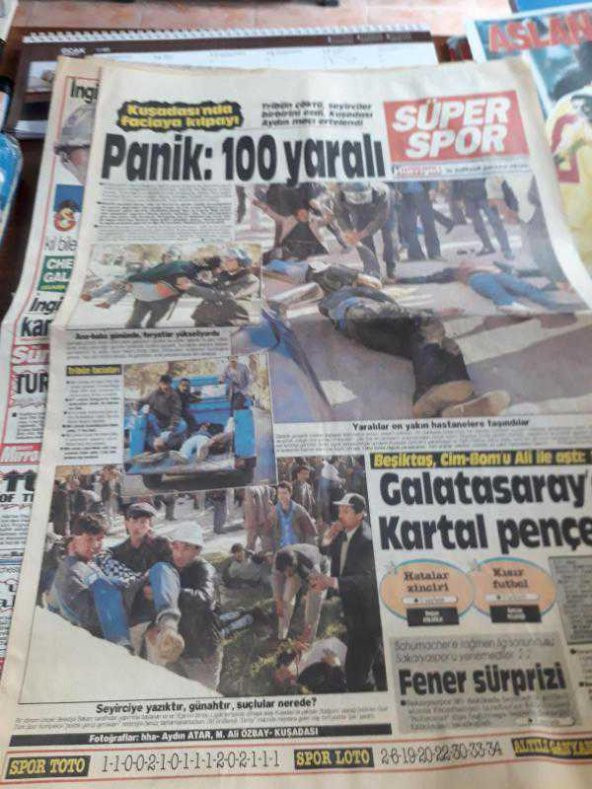 SÜPER SPOR 26 ŞUBAT 1990 PANİK-100 YARALI-GALATASARAYA KARTAL PENÇESİ-KAF KAF FARK ETMEZ - 1
