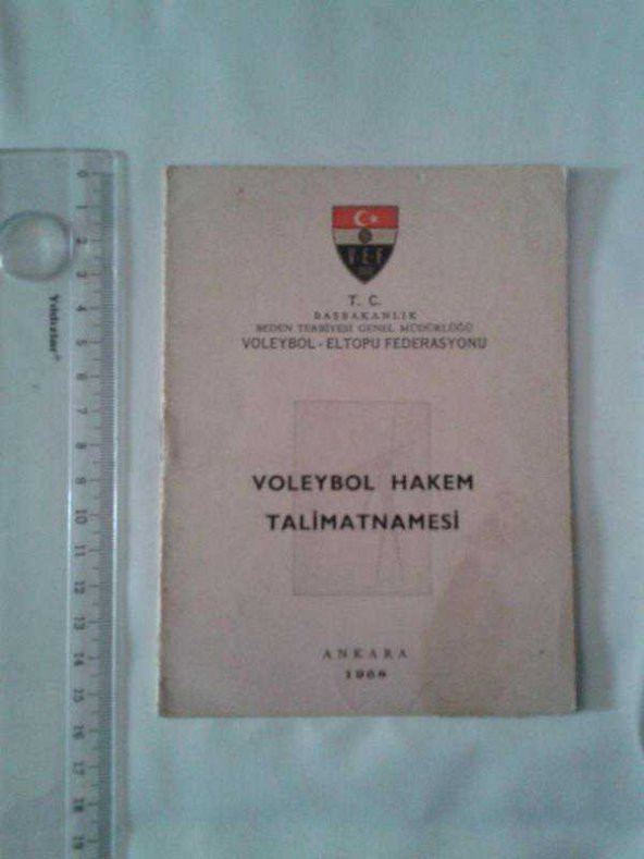 VOLEYBOL HAKEM TALİMATNAMESİ ANKARA 1968 - KİTAP İKİNCİEL DİR