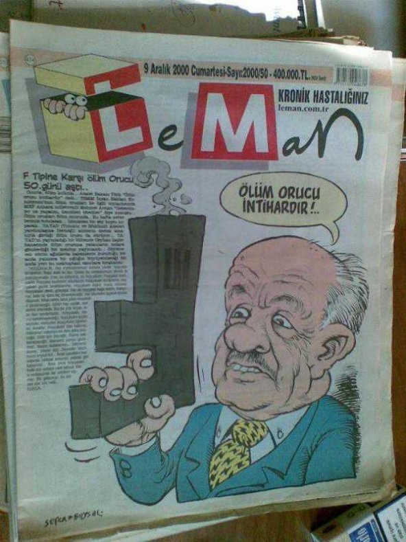 LE MAN 9 ARALIK 2000 SAYI:2000-50 KARİKATÜR-ÇİZ - 1