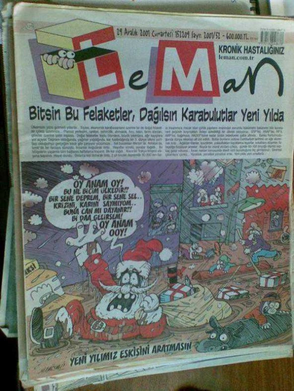 LE MAN 29 ARALIK 2001 SAYI:2001-52 KARİKATÜR-ÇİZ - 1