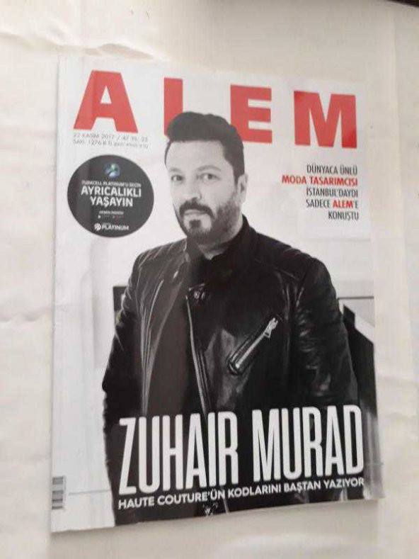 ALEM 22 KASIM 2017 ZUHAIR MURAD-İNCİ AKSOY-METİN-ASLI ŞEN  -DERGİ İKİNCİEL DİR
