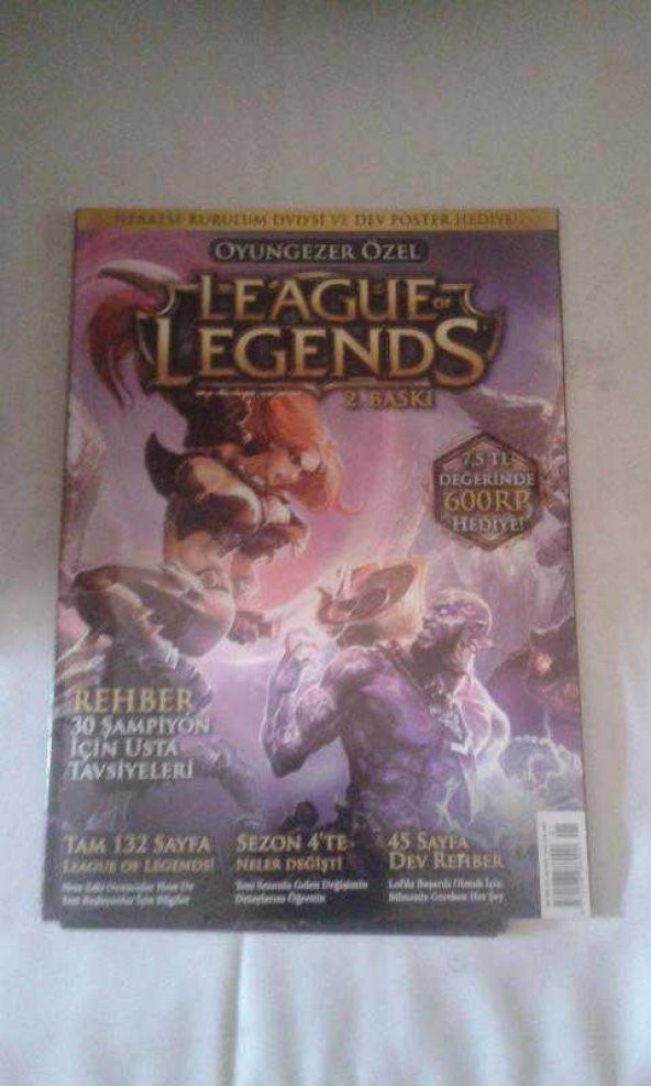 OYUNGEZER ÖZEL LEAGUE OF LEGENDS SAYI-01   -DERGİ İKİNCİ ELDİR (SADECE POSTERİ VAR)