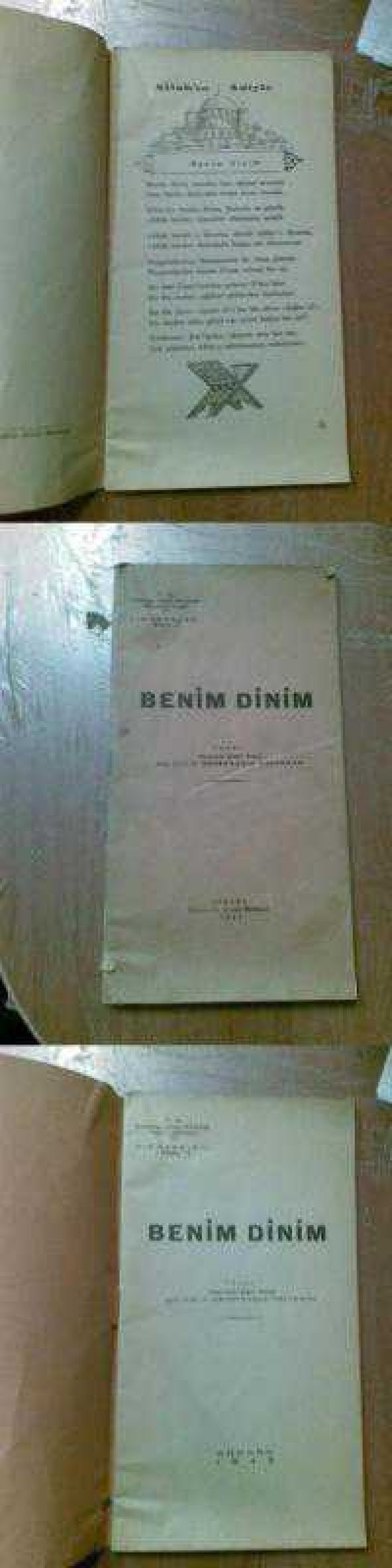 BENİM DİNİM ŞERAFETTİN YALTKAYA 1943 - 1