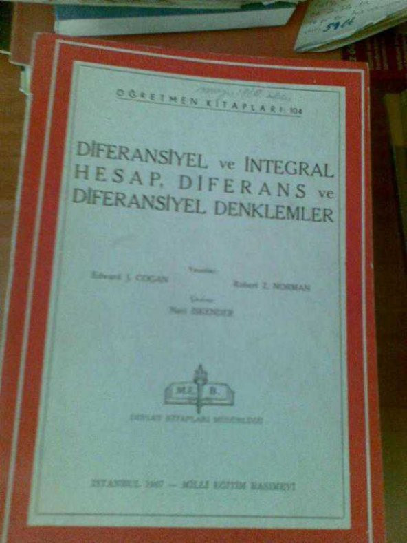 DİFERANSİYEL VE İNTEGRAL HESAP DİFERANS VE DİFER - 1
