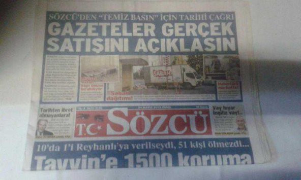 SÖZCÜ GAZETESİ 24 MAYIS 2013