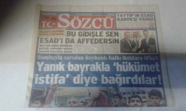 SÖZCÜ GAZETESİ 14 MAYIS 2013