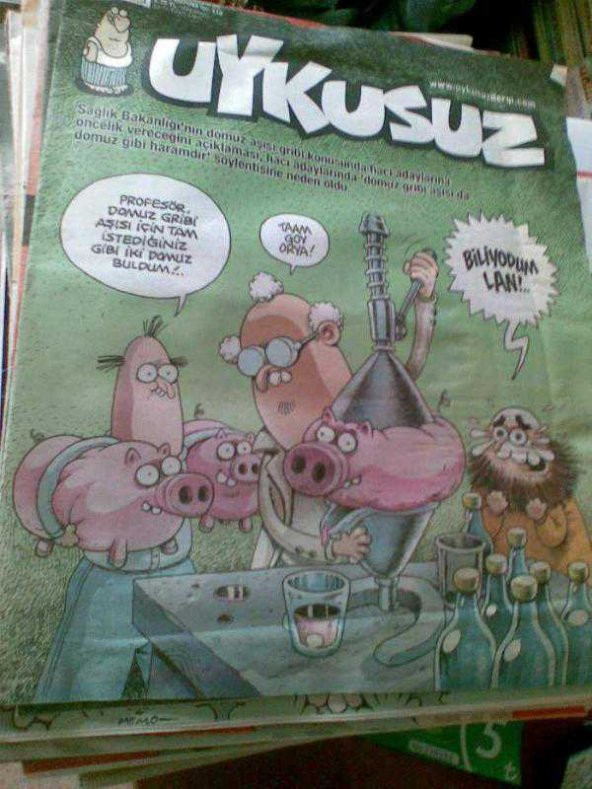 UYKUSUZ 112/2009 /MİZAH DERGİSİ -KARİKATÜR-ÇİZGİ