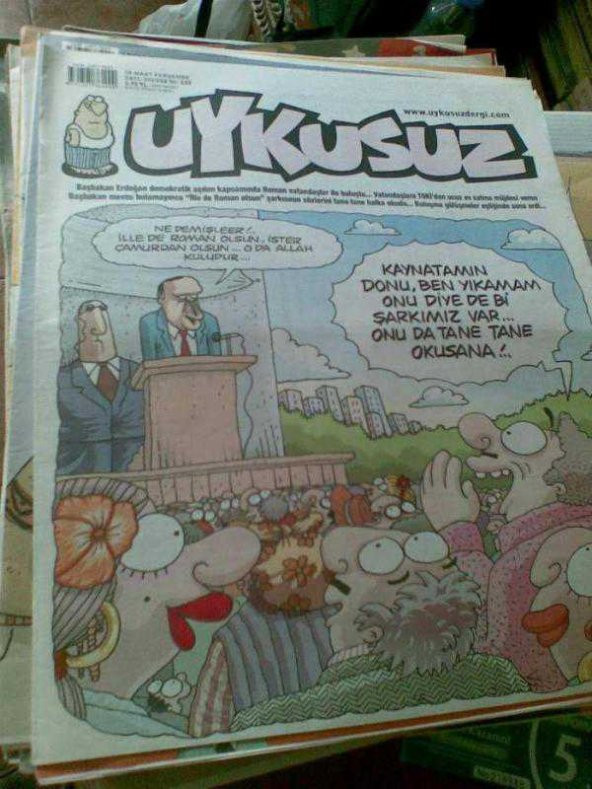 UYKUSUZ 133/2010 /MİZAH DERGİSİ -KARİKATÜR-ÇİZGİ