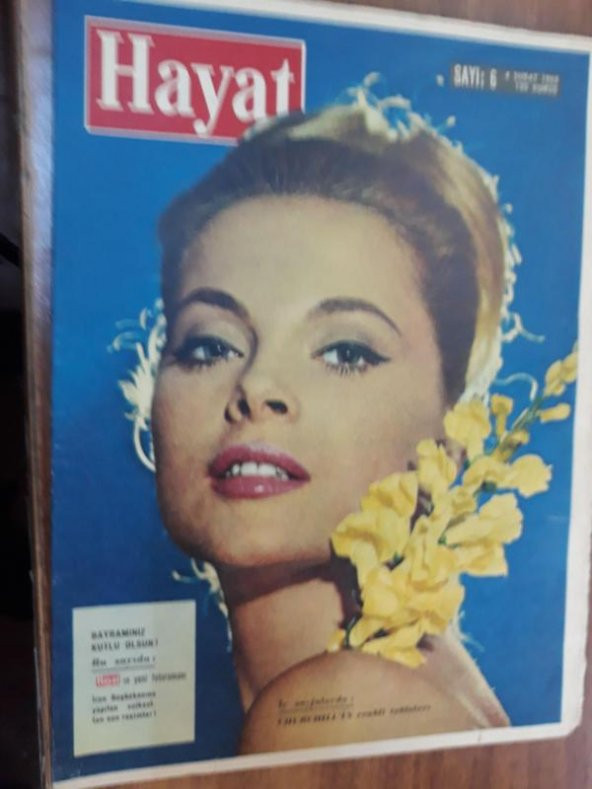 HAYAT 6 4 ŞUBAT 1965 ALİ MANSUR-DORA LEEDS-CECİL BEATONUN ŞAPKALARI-URSULA ANDRESS