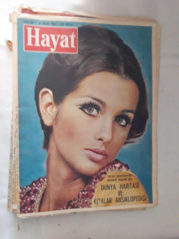 HAYAT 48 20 KASIM 1969 İZZET GÜNEY-SELDA ALKOR-ASLI GÖKÇER-KAVUKLU HAMDİ EFENDİ,SARAYDA-AŞIKLAR MEY - 1