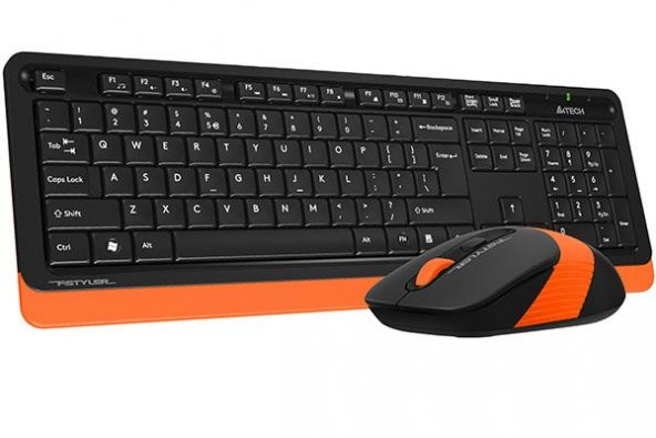 A4 TECH FG1010 K.SUZ QKLAVYE-MOUSE SET,SİYAH-TURUN - 2