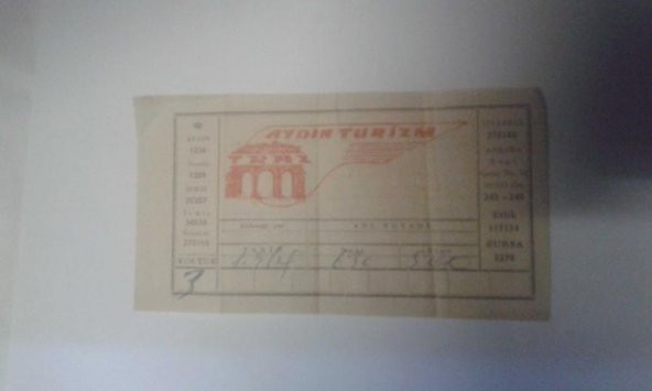 AYDIN TURİZM OTOBÜS BİLETİ 1,9,69