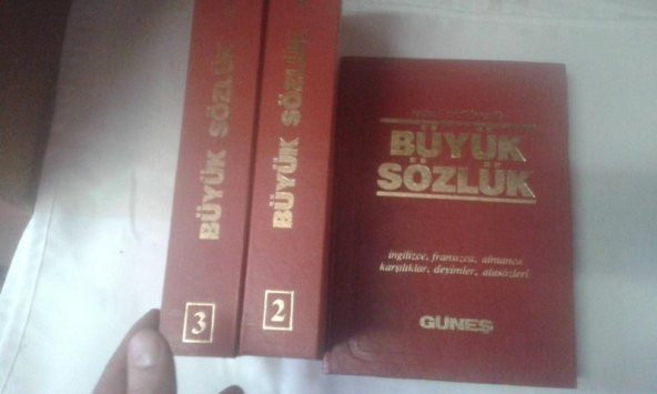 resimli ansiklopedik BÜYÜK SÖZLÜK ingilizce fransızca almanca karşılıklar deyimler atasözleri GÜNEŞ