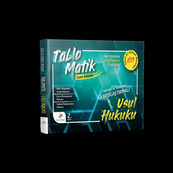 Tablomatik Tablolar ve Sürelerle Karşılaştırmalı Usul Hukuku Dizgi Kitap