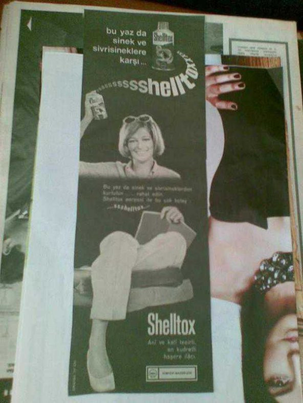 SHELLTOX SİNEK İLACI REKLAMI  1970 LER - 1