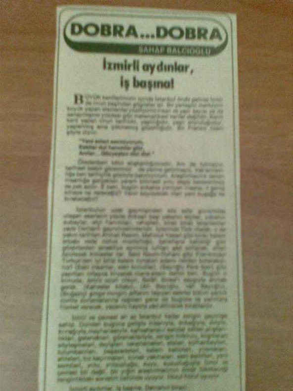 ŞAHAP BALCIOĞLU İZMİRLİ AYDINLAR İŞ BAŞINA MAKAL - 1