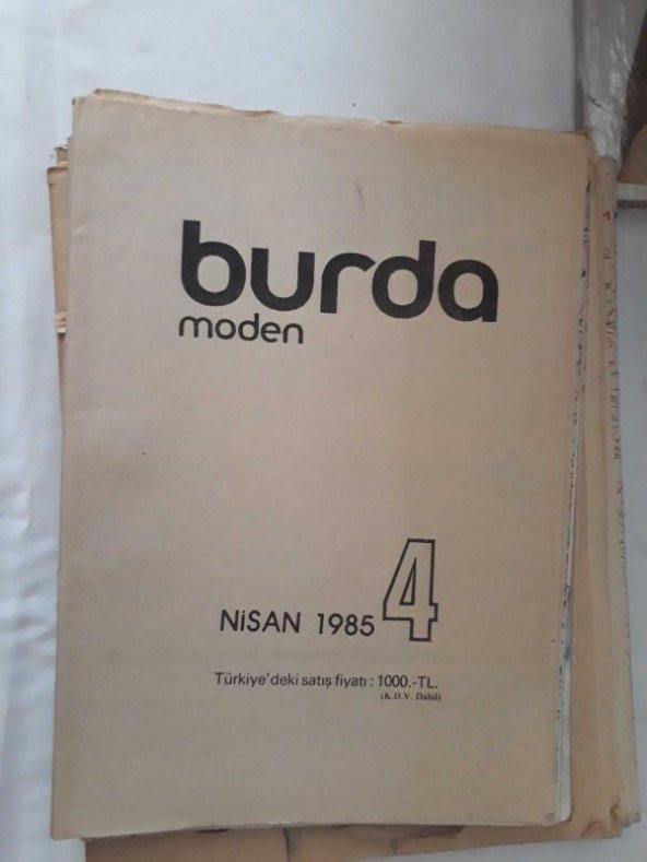 BURDA MODEN 4 NİSAN 1985 TÜRKÇE İZAHLI KİTAPÇIK+PATRONLU (DERGİSİ YOK) - 1