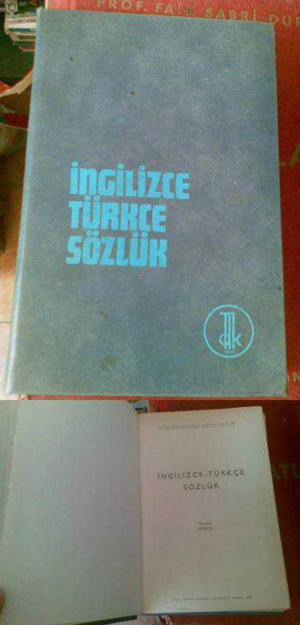 İNGİLİZCE -TÜRKÇE SÖZLÜK TDK 1971 - 1