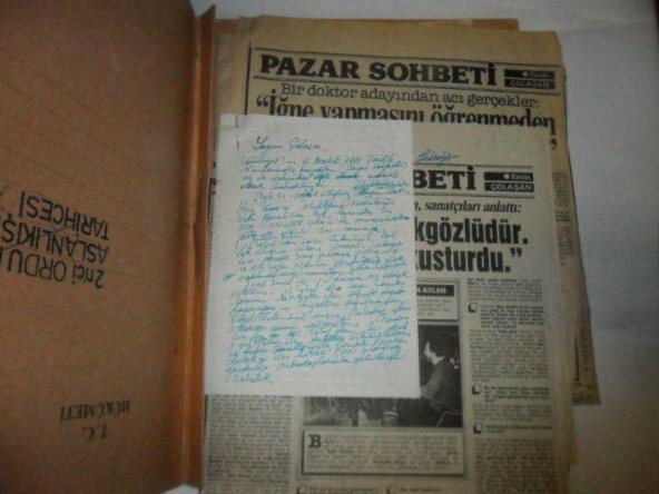 EMİN ÇÖLAŞAN VE BAZI YAZARLAR GAZETELERDEN KESİLMİŞ VE OKUYUCUNUN ÇÖLAŞAN A BİR MEKTUBU - 2